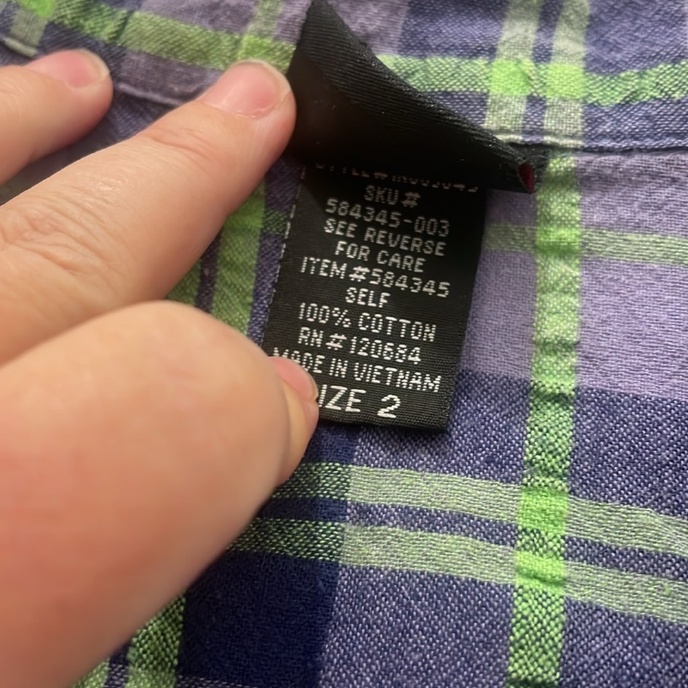 - Vintage Torrid Y2k plaid seersucker shirt size 2 grunge goth punk - Picture 2 of 7